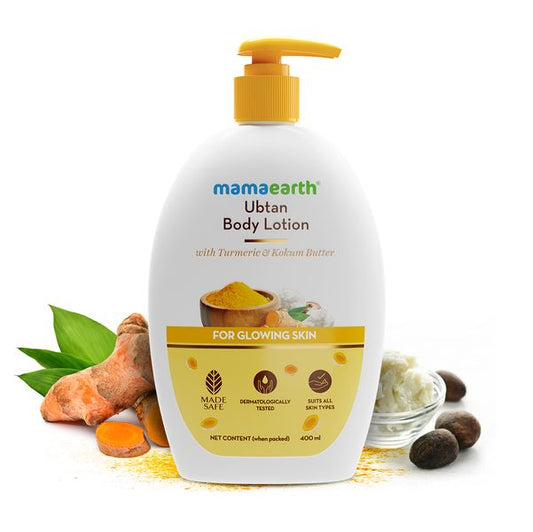 Mamaearth Ubtan Body Lotion with Turmeric and Kokum Butter for Glowing Skin - 400 ml