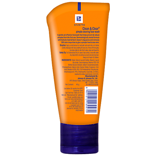 Clean & Clear Pimple Clearing Face Wash (40gm)