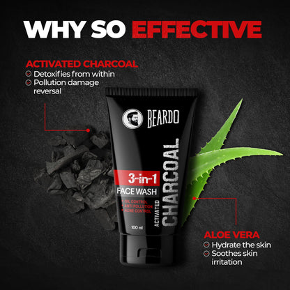 Beardo Activated Charcoal Facewash - 100ml