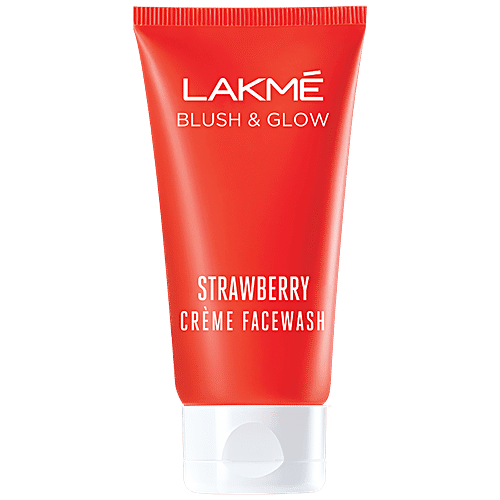 Lakme Blush & Glow Strawberry Creme Face Wash With Strawberry Extract