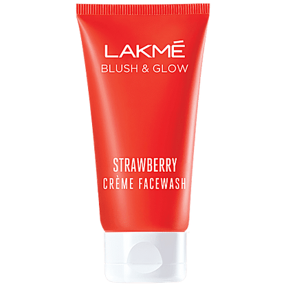 Lakme Blush & Glow Strawberry Creme Face Wash With Strawberry Extract