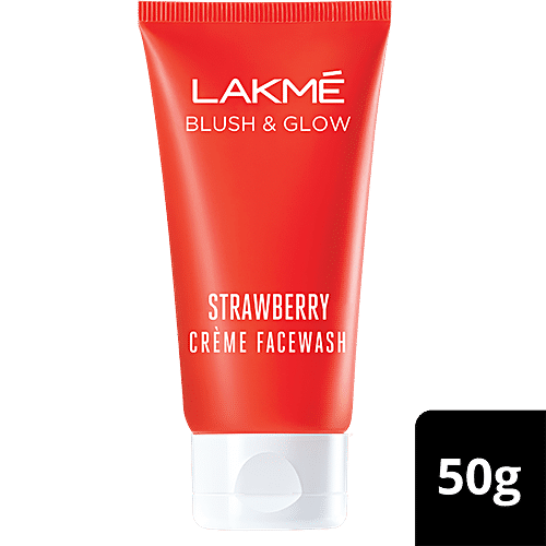 Lakme Blush & Glow Strawberry Creme Face Wash With Strawberry Extract