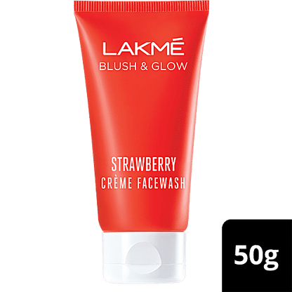 Lakme Blush & Glow Strawberry Creme Face Wash With Strawberry Extract