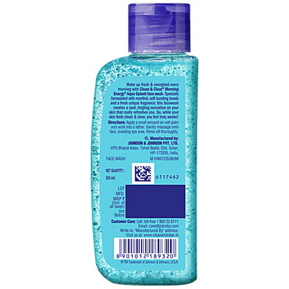 CLEAN AND CLEAR ME AQUA SPLASH FACE WASH 50ML