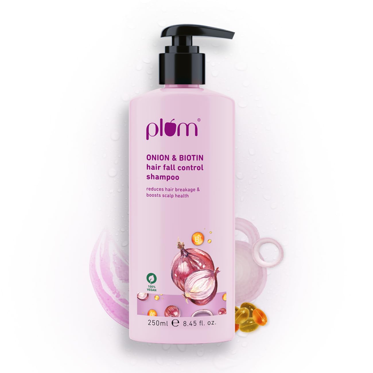 Plum Onion and Biotin Shampoo for Hairfall Control - 250ml