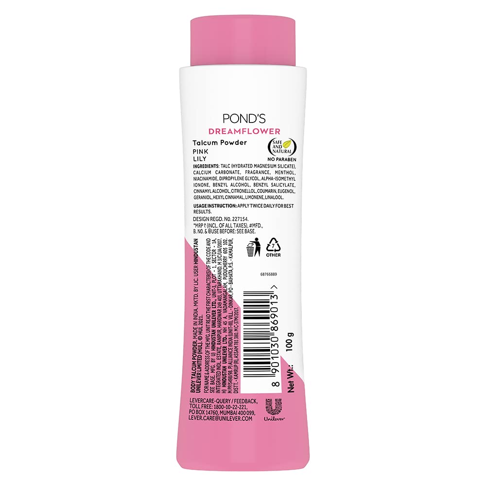 Pond's Dream flower Pink Lily Fragrant Talc