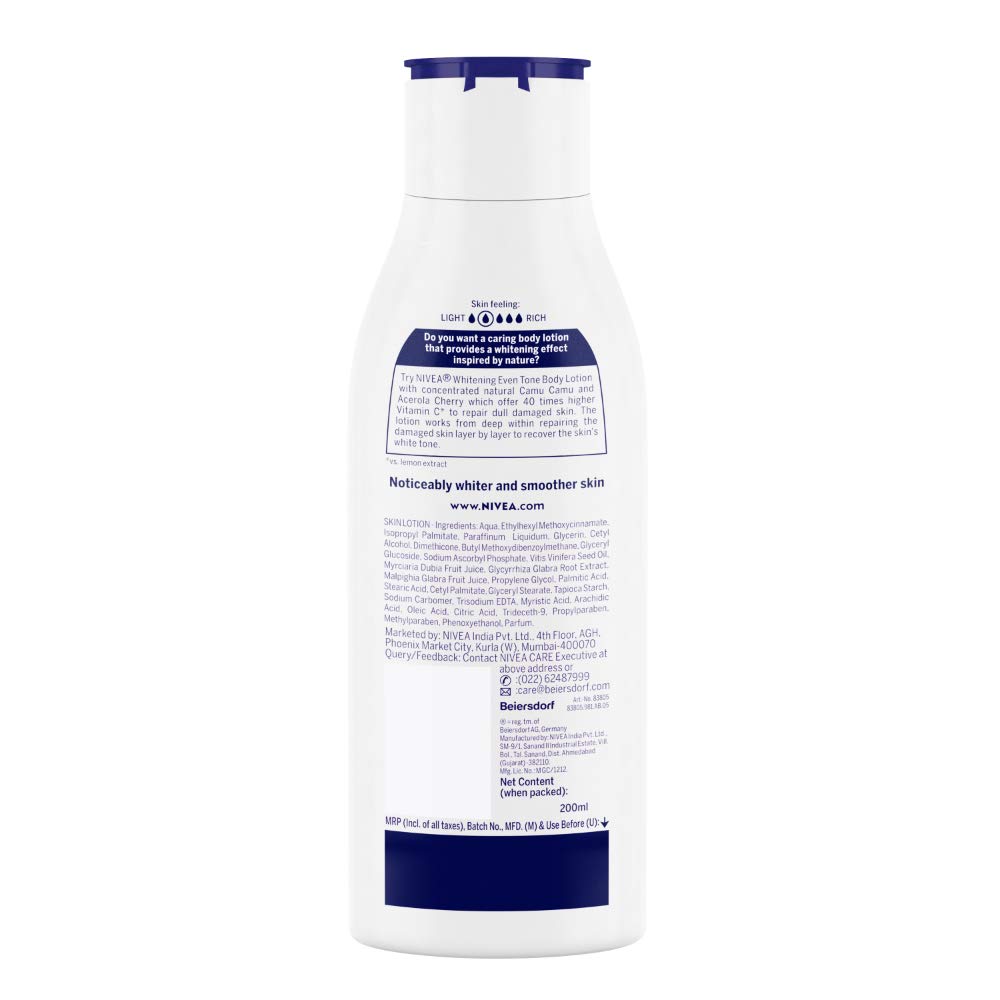 NIVEA Body Lotion And Whitening Even Tone - 75ml