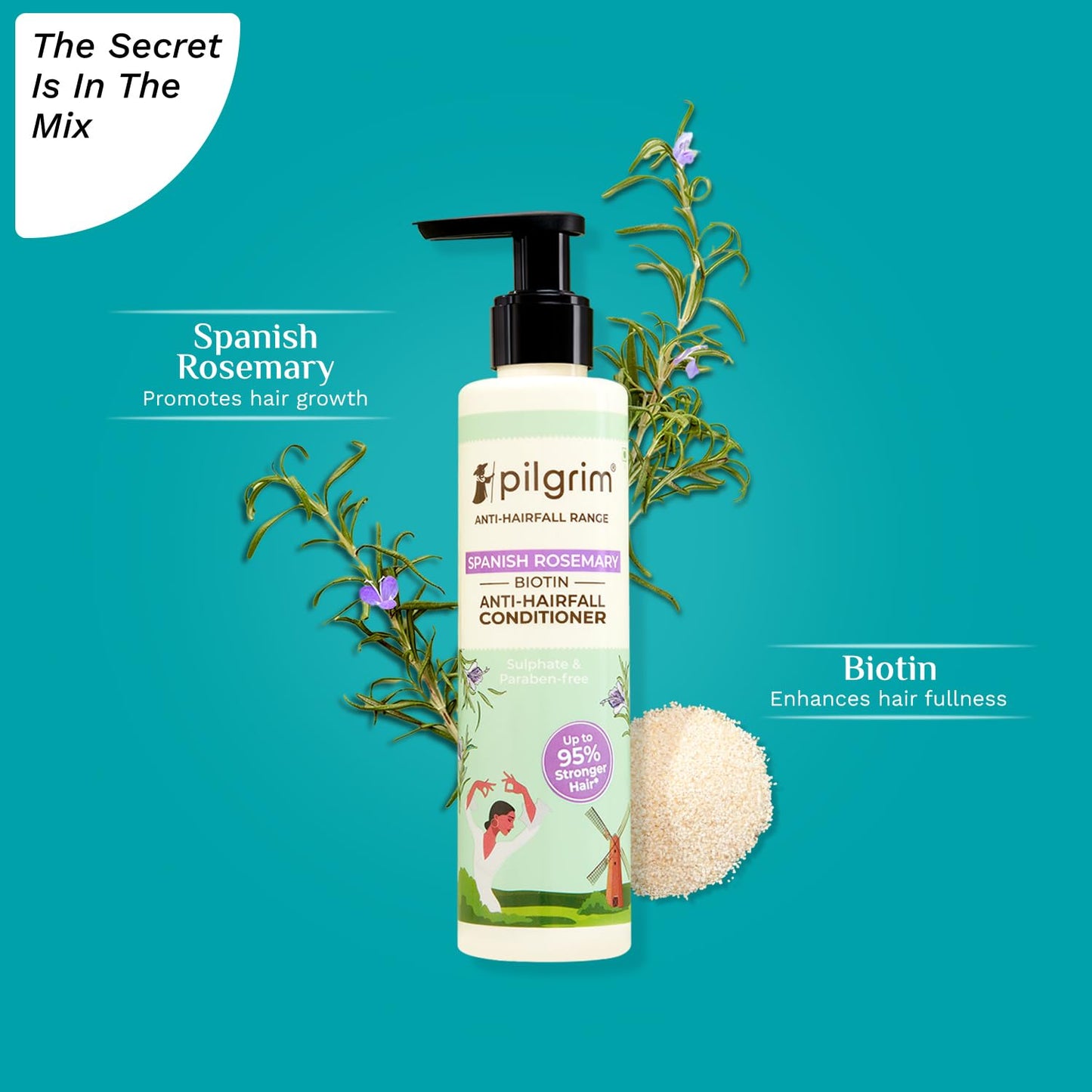 Pilgrim Spanish Rosemary & Biotin Anti Hairfall Conditioner - 200ml