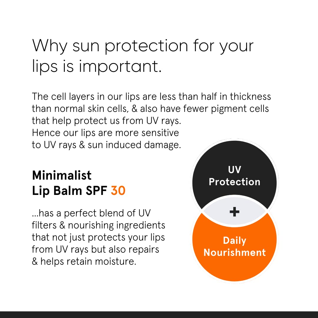 Minimalist Spf 30 Lip Balm With Ceramides & Hyaluronic Acid - 8gm