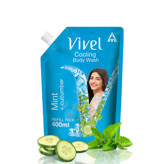 Vivel Mint Plus Cucumber Body Wash Refill 400 ml