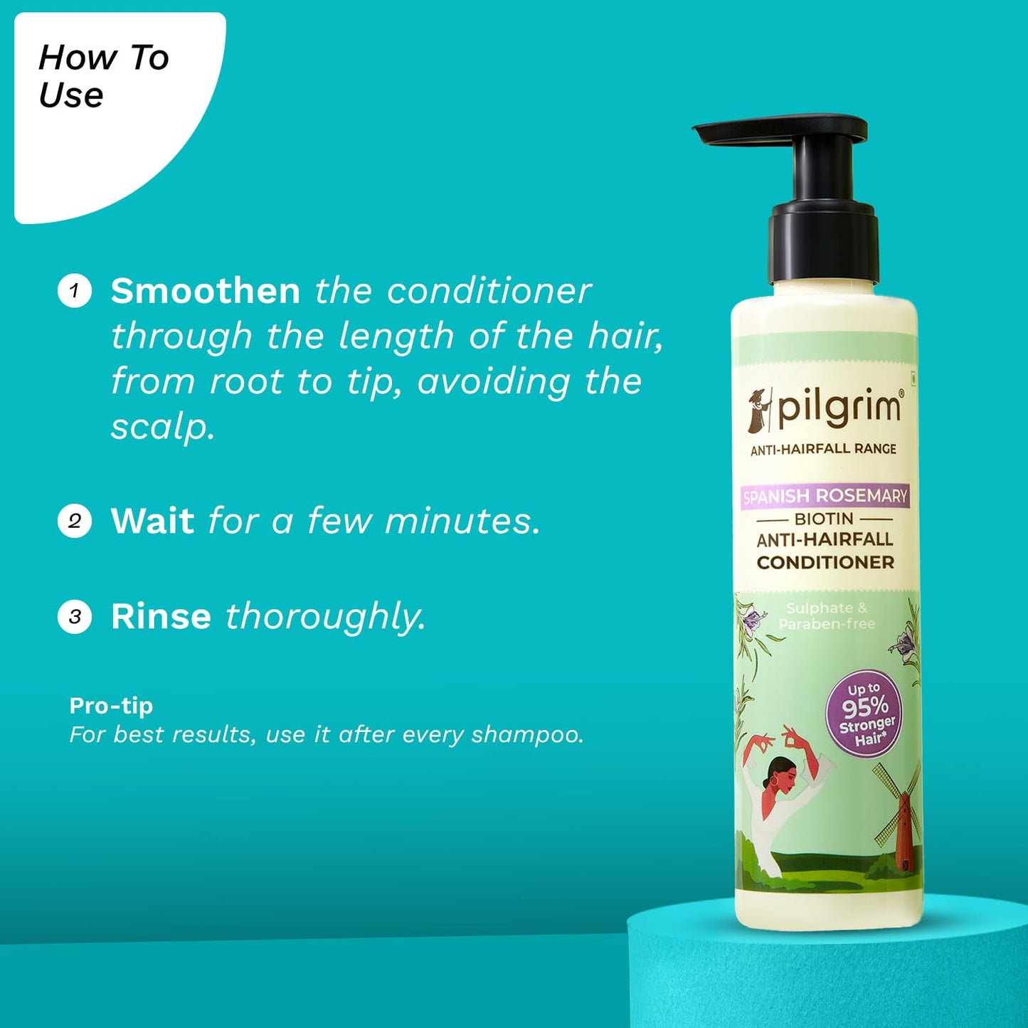 Pilgrim Spanish Rosemary & Biotin Anti Hairfall Conditioner - 200ml