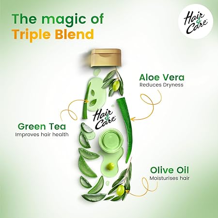 Hair & Care  Triple blend Aloe Vera, Olive Oil & Green Tea Damage Repair Hair Oil