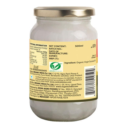 Organic India Virgin Coconut Oil - 500ml