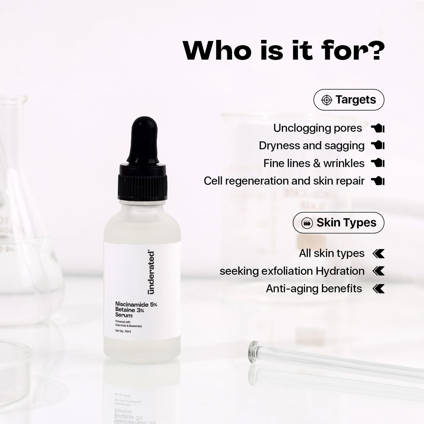 UNDERATED Multimolecular Hyaluronic 2% Acid Face Serum - 30 ml