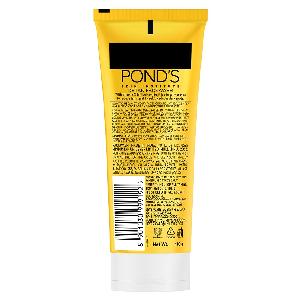 Pond's Detan Face Wash - 100gm