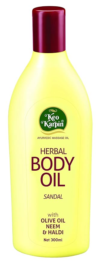 KEO KARPIN HRBAL BODY OIL SANDAL WITH OLIVE OIL NEEM AND HALDI