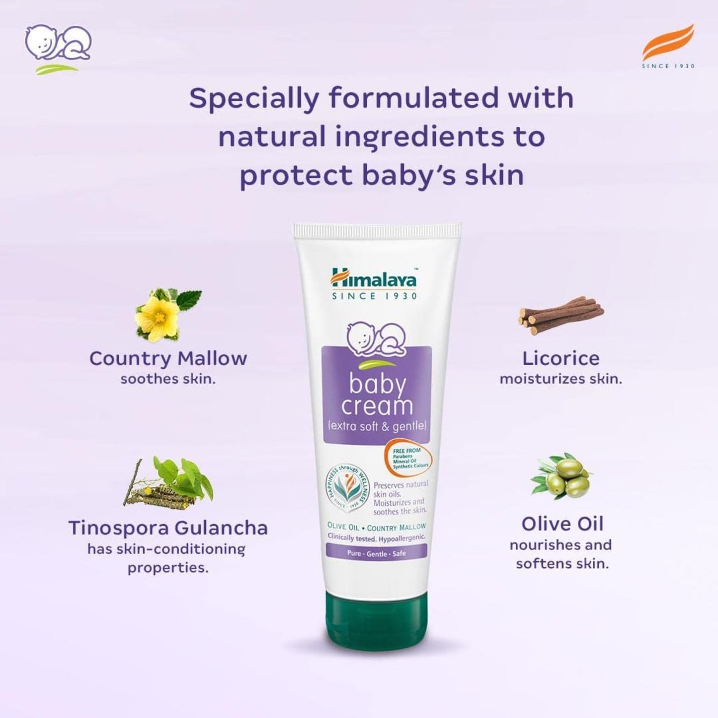 Himalaya Baby Cream with Olive Oil and Country Mallow - 100 ml