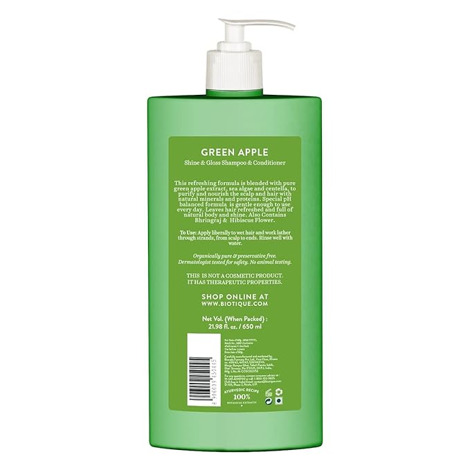 BIOTIQUE GREEN APPLE SHINE & GLOSS SHAMPOO