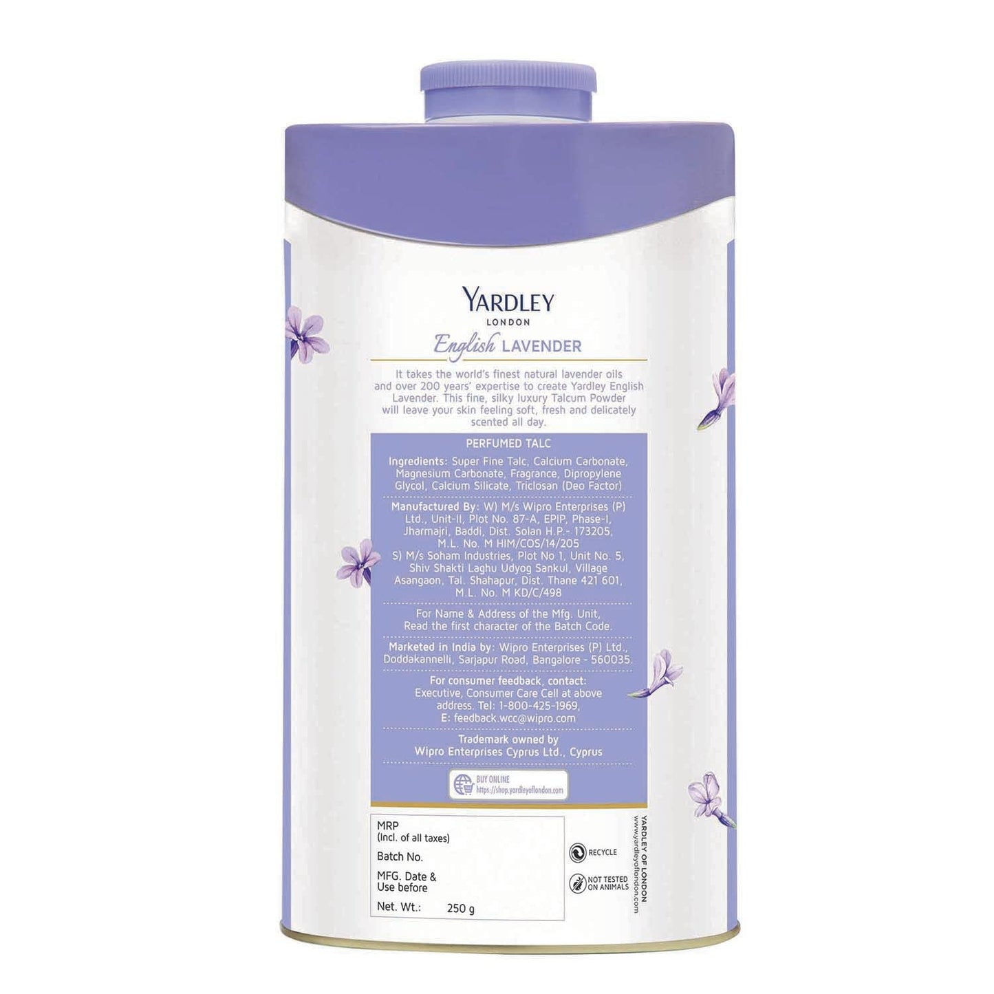 Yardley Talc Lavender 250G