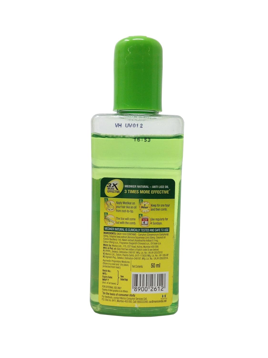 Mediker Hair Oil - Anti Lice, 50ml Bottle