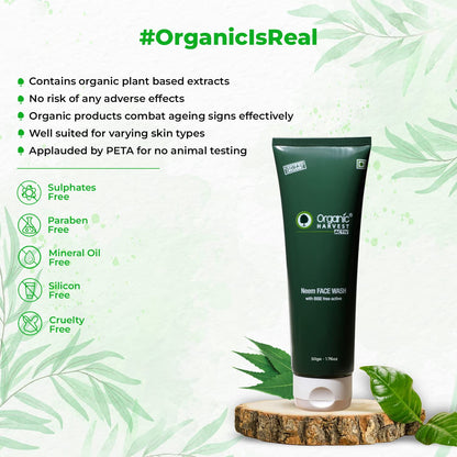 Organic Harvest Neem Face Wash - 100gm