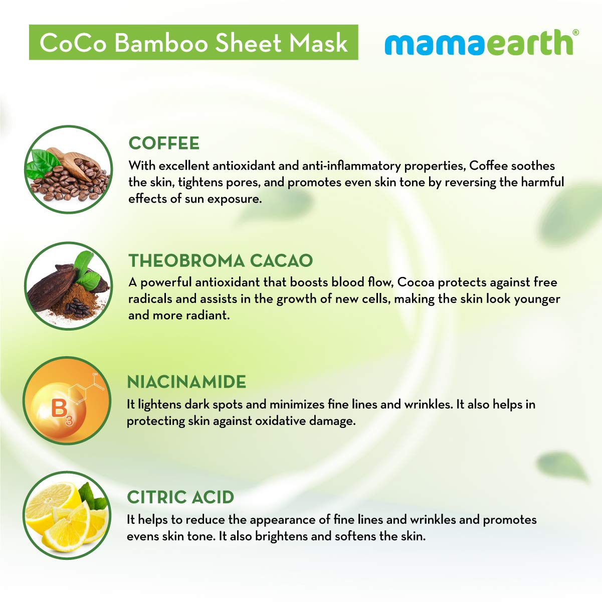 Mamaearth CoCo Bamboo Sheet Mask