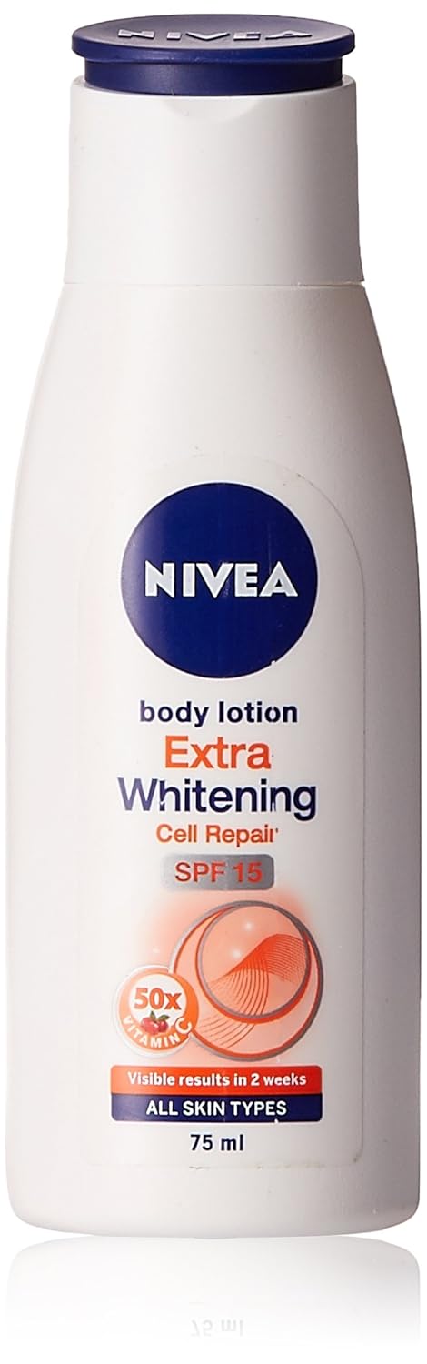 NIVEA Body Lotion, Extra Whitening Cell Repair SPF 15 - 75ml