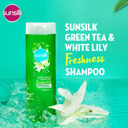 Sunsilk Green Tea and White Lily Freshness Hair Shampoo - 370 ml