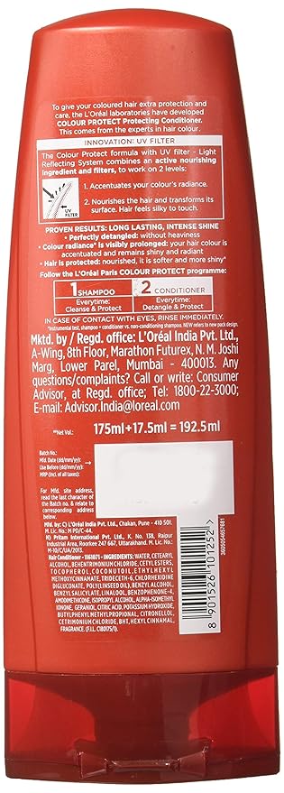 L'Oreal Paris Colour Protect Hair Conditioner 192.5 ml