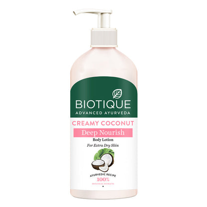 BIOTIQUE CREAMY COCONUT BODY LOTION 300ML