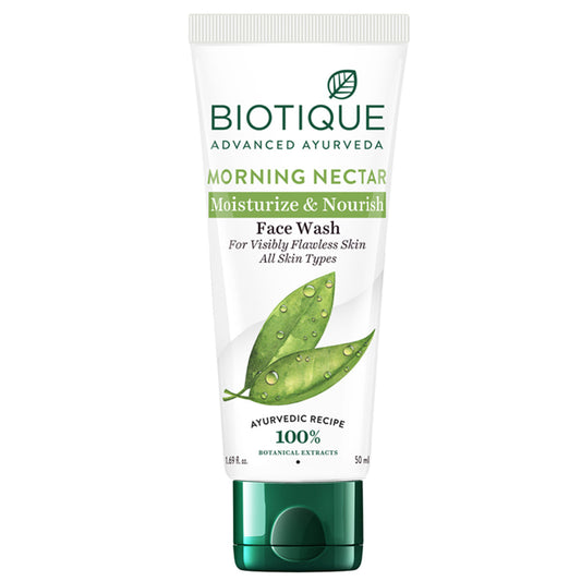 BIOTIQUE MORNING NECTAR MOISTURIZE AND NOURISH FACE WASH 50ML