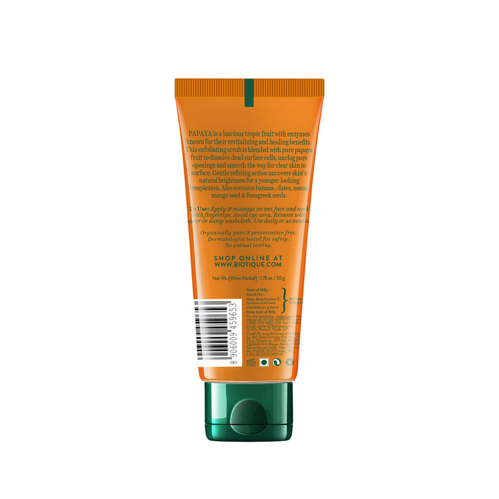 Biotique Papaya Tan Removal Brightening & Revitalizing Face Scrub 50gm