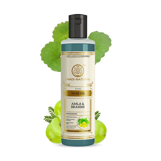 KHADI HERBAL AMLA & BRAHMI HAIR OIL  210ml