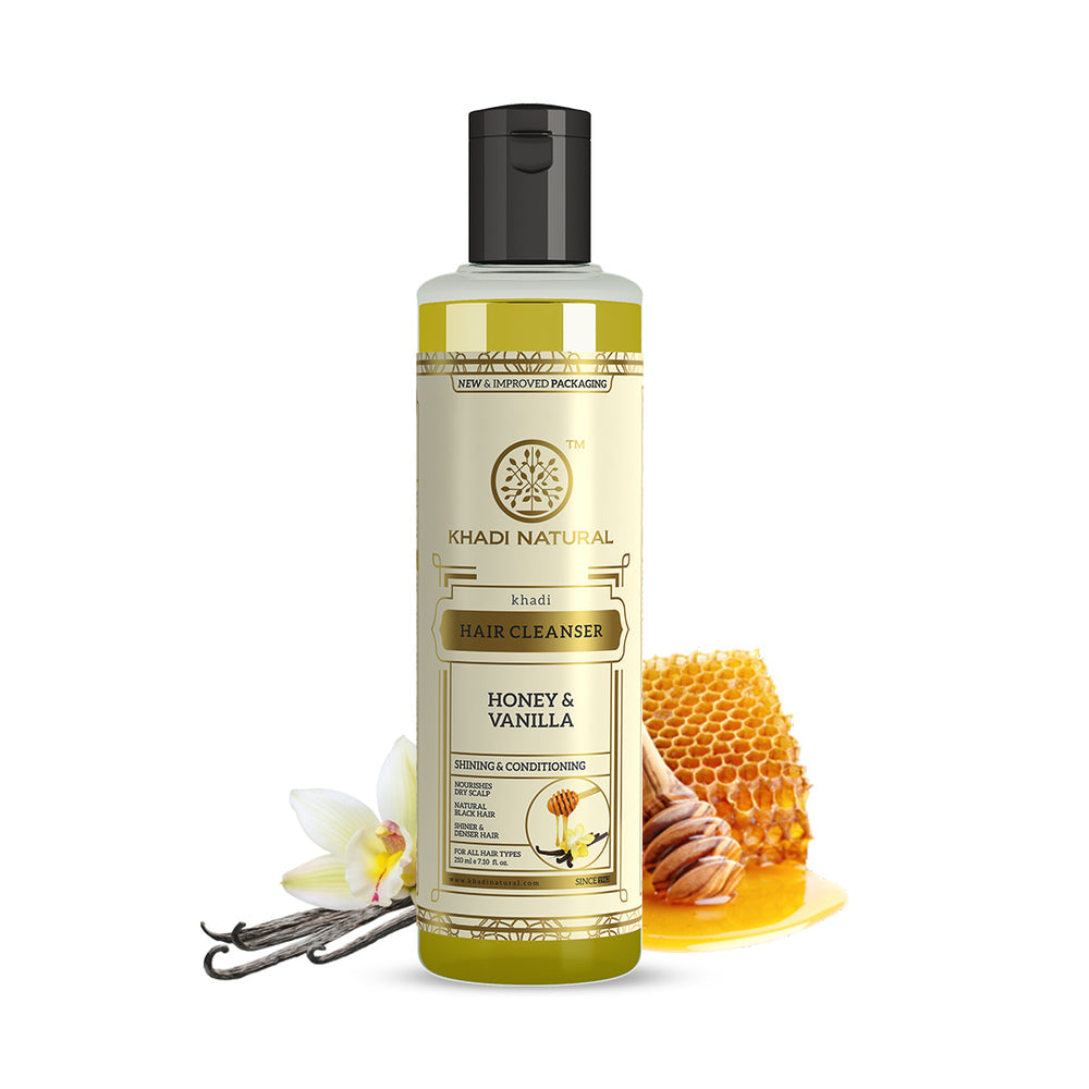 KHADI HAIR CLEANSER HONEY AND VINILLA 210ML