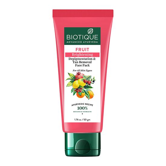 Biotique Bio Fruit Whitening And Depigmentation & Tan Removal Face Pack 50gm