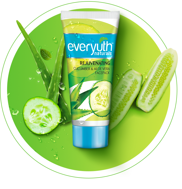 EVERYUTH NATURALS REJUVENATING CUCUMBER AND ALOEVERA FACE PACK 50GM