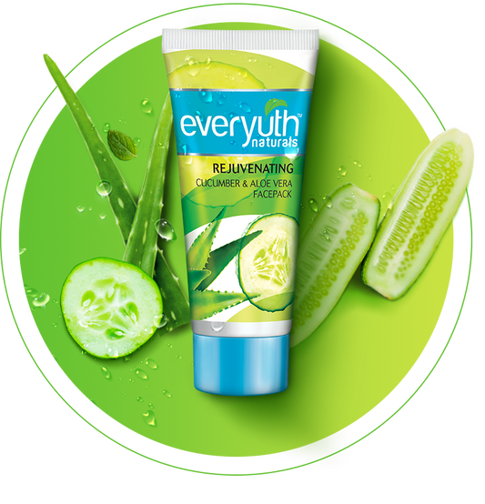 EVERYUTH NATURALS REJUVENATING CUCUMBER AND ALOEVERA FACE PACK 50GM