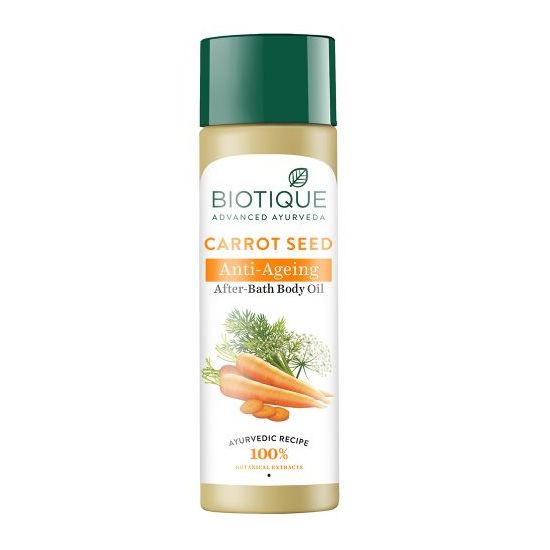 BIOTIQUE CARROT SEED ANTI AGEING BATH BODY OIL 120ML