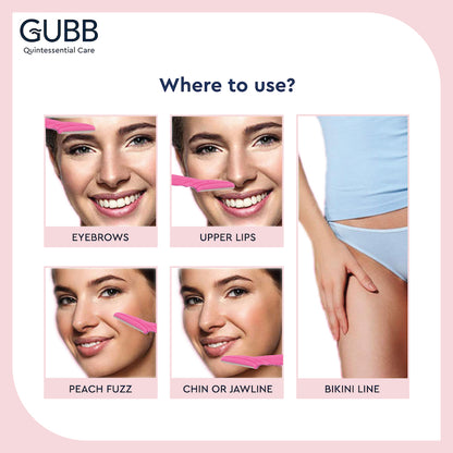 GUBB EYEBROW RAZOR PACK OF 3