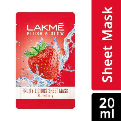 Lakme Blush & Glow Fruity-Licious Sheet Mask, Strawberry 20 ml