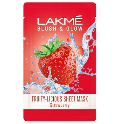 Lakme Blush & Glow Fruity-Licious Sheet Mask, Strawberry 20 ml