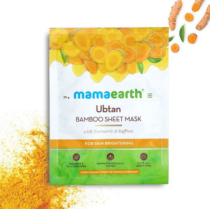 Mamaearth Ubtan bamboo sheet mask - 25gm